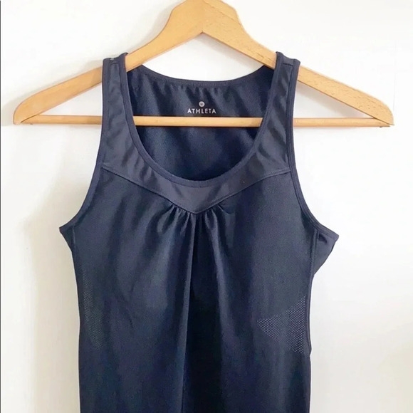 ATHLETA BLACK GEL MESH SUPERCHARGED TANK TOP - Picture 5 of 12